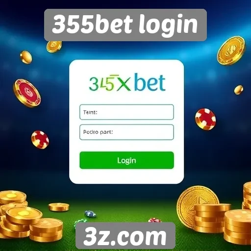 Funcionalidade do login no site 355bet
